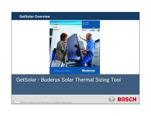 GetSolar Overview - Buderus