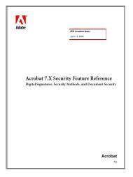 Acrobat 7.X Security Feature Reference Digital ... - Adobe Partners
