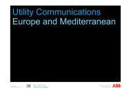 Utility Communications Europe and Mediterranean - ABB - ABB Group