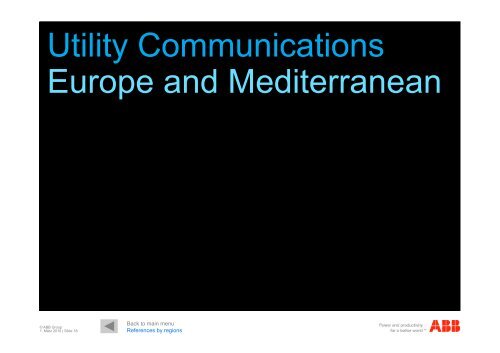 Utility Communications Europe and Mediterranean - ABB - ABB Group
