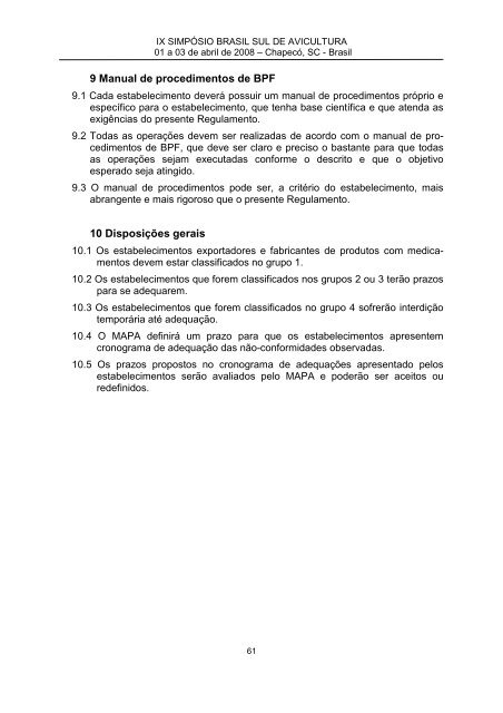 IX SIMPÃSIO BRASIL SUL DE AVICULTURA - Embrapa SuÃ­nos e ...