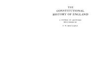 The Constitutional History of England