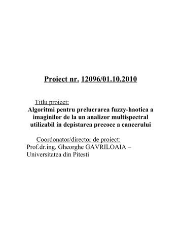 Algoritmi pentru prelucrarea fuzzy-haotica a imaginilor de la un