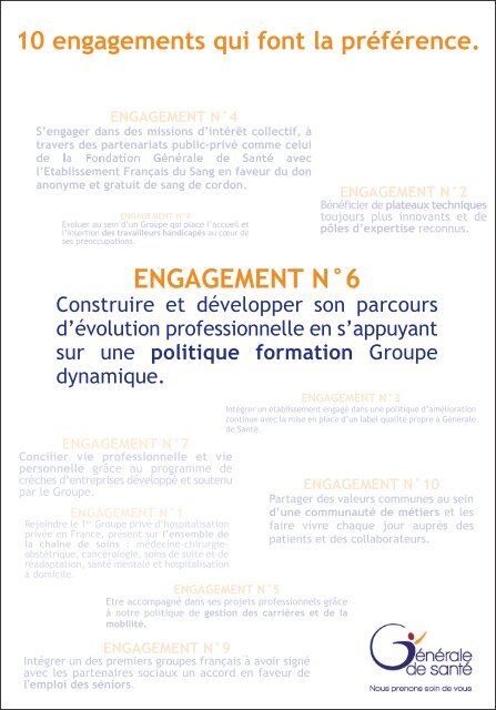 Les 10 engagements qui font la prÃ©fÃ©rence - GÃ©nÃ©rale de SantÃ©