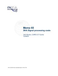 Memo 65 SKA Signal processing costs - The Square Kilometre Array