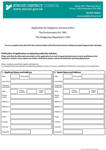 Application form