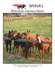 May 2007 - Wisconsin Harness Horse Association