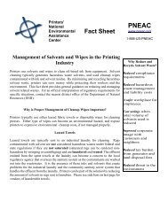 Management of Solvents and Wipes in the Printing Industry