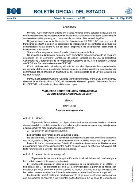 acuerdo sobre soluciÃ³n extrajudicial de conflictos laborales - CNC ...