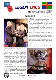 Lincolnshire County Spring 2012 - The Royal British Legion
