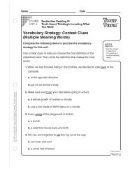 Context Clues - Houghton Mifflin Harcourt