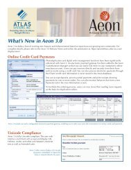 What's New in Aeon 3.0 - Atlas Systems