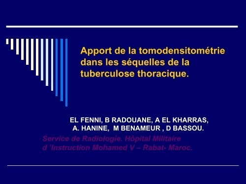 Apport de la tomodensitomÃ©trie dans les sÃ©quelles de la ...