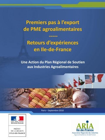 Premiers pas à l'export de PME agroalimentaires - Ania-Export