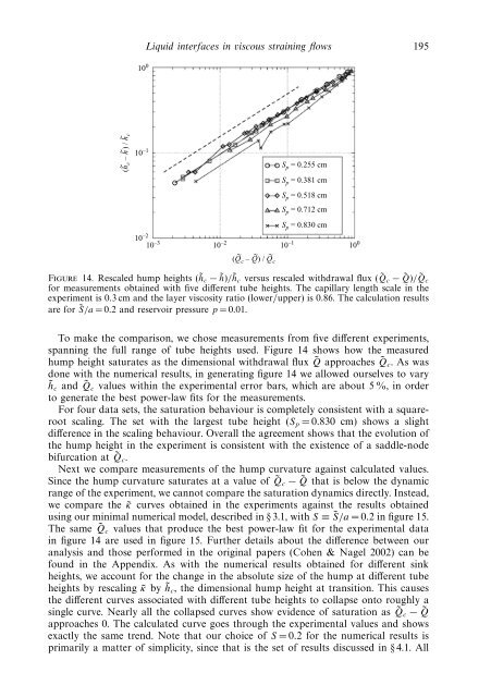 Liquid interfaces in viscous straining flows ... - Itai Cohen Group