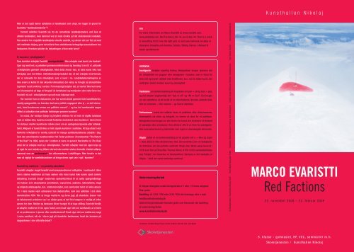 MARCO EVARISTTI Red Factions - Skoletjenesten