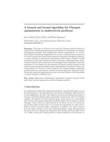 A branch and bound algorithm for Choquet ... - DeSIR - LIP6