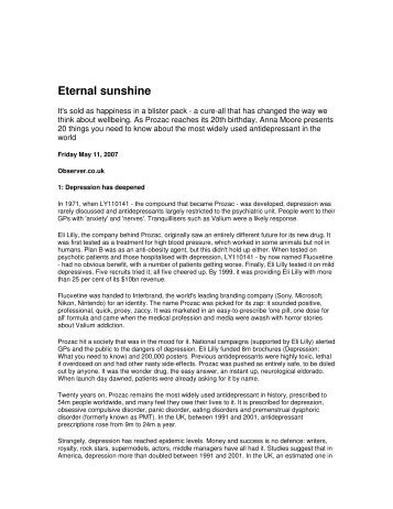 Eternal sunshine - Seroxat User Group