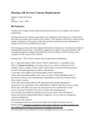 Housing with Services Contract Requirements - Care Providers of ...