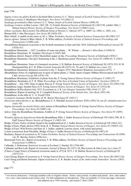 N. D. Simpson's Bibliographic Index to the British Flora (1960) 20