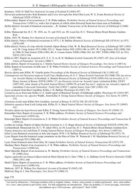 N. D. Simpson's Bibliographic Index to the British Flora (1960) 20