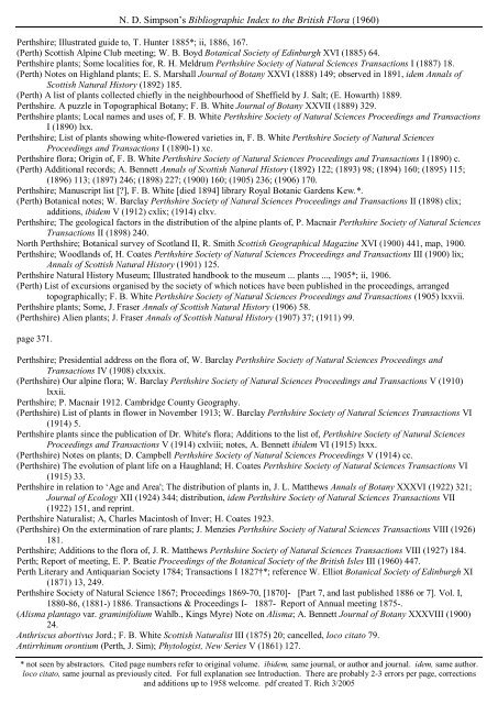 N. D. Simpson's Bibliographic Index to the British Flora (1960) 20