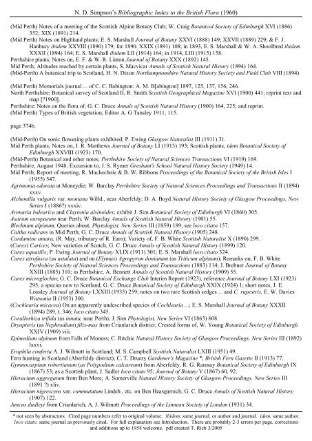 N. D. Simpson's Bibliographic Index to the British Flora (1960) 20