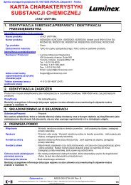 KARTA CHARAKTERYSTYKI SUBSTANCJI CHEMICZNEJ - Luminex