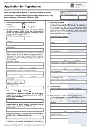 Application for Registration - Roads and Maritime Services