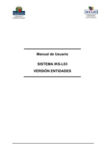 Manual de Usuario SISTEMA IKS-L03 VERSIÃN ... - EPER-Euskadi