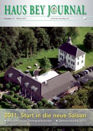 2011: Start in die neue Saison  - Golfclub Haus Bey