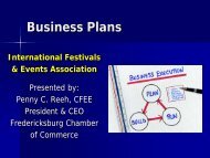 Building a Business Plan for Future Success - International Festivals ...