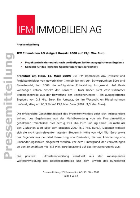 PDF, 85 kb - IFM Immobilien AG