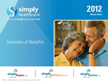 Summary of Benefits 2012 - Simply Healthcare Plans