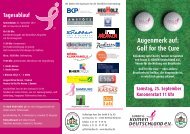 Golf Charity Turnier - Golf for the Cure - Flyer.indd - Golfclub Haus Bey