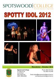 Newsletter - October 2012 - Spotswood College