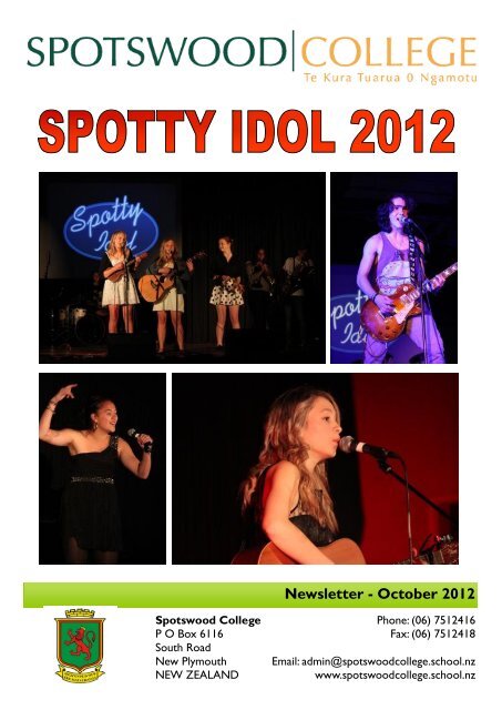 Newsletter - October 2012 - Spotswood College