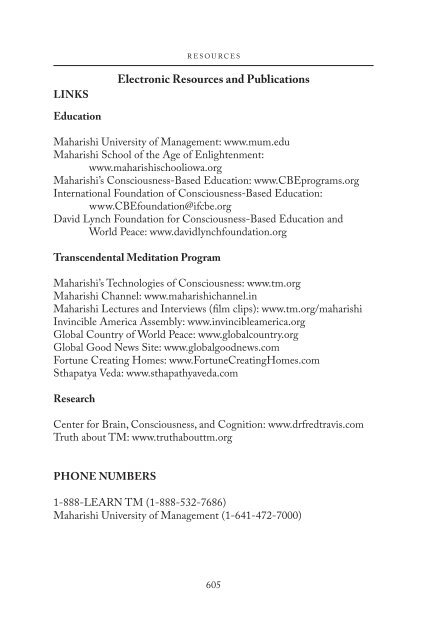 Consciousness-Based Education - Maharishi University of ...