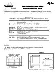 Series 16DM - Pressure Switch Instruments - Gems Sensors