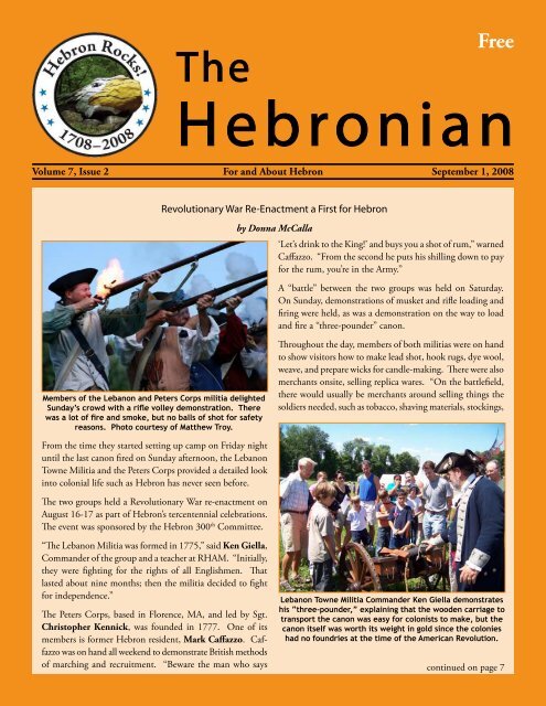 Volume 7, Issue 2 For And About Hebron September 1, 2008 - Gulemo