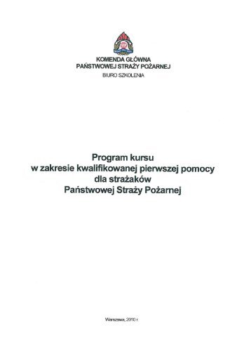 Program kursu w zakresie kwalifikowanej pierwszej pomocy dla