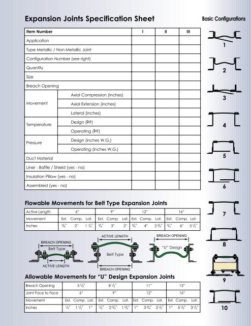 Flue Duct Expansion Joints Flue Duct Expansion Joints - Effox-Flextor