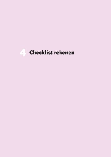 Checklist rekenen Protocol ERWD MBO - Volgens Bartjens