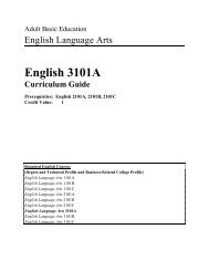 English 3101A - Department of Advanced Education and Skills