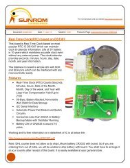 Real Time Clock(RTC) based on DS1307 Features - Sunrom ...