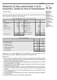 Redazione di Stato patrimoniale e Conto economico. Scelta tra fonti ...