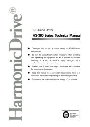 HS-360 Driver Manual - Harmonic Drive LLC