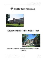 Boulder Valley School District Educational Facilities Master Plan