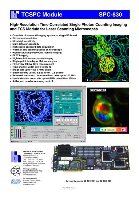 data sheet - Becker & Hickl