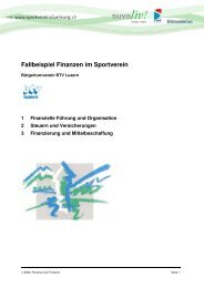 Fallbeispiel Finanzen im Sportverein